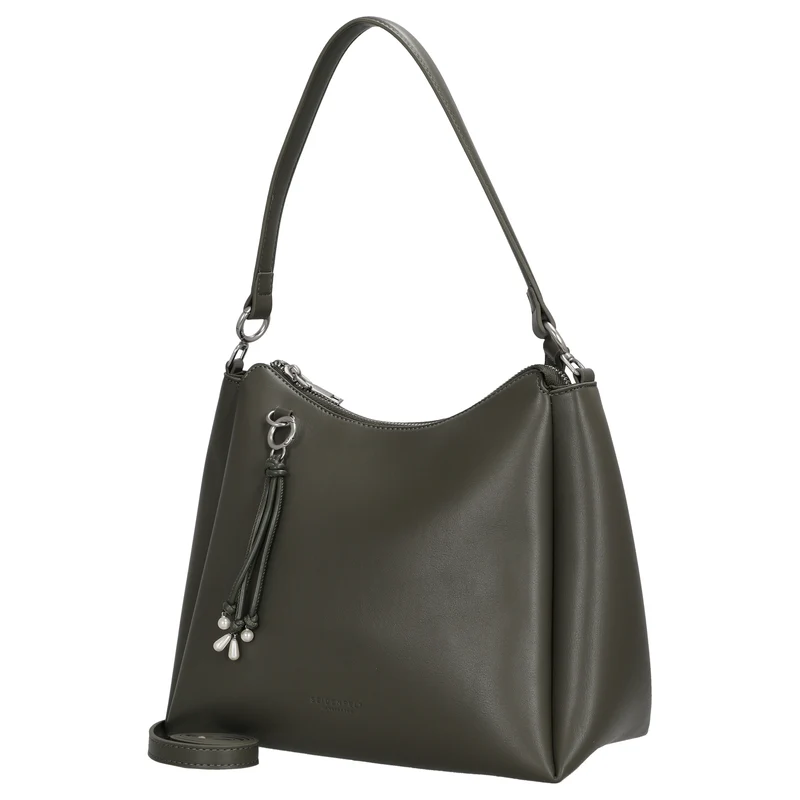Seidenfelt Sandve Midi Hobo - Schultertasche 31 cm (khaki)