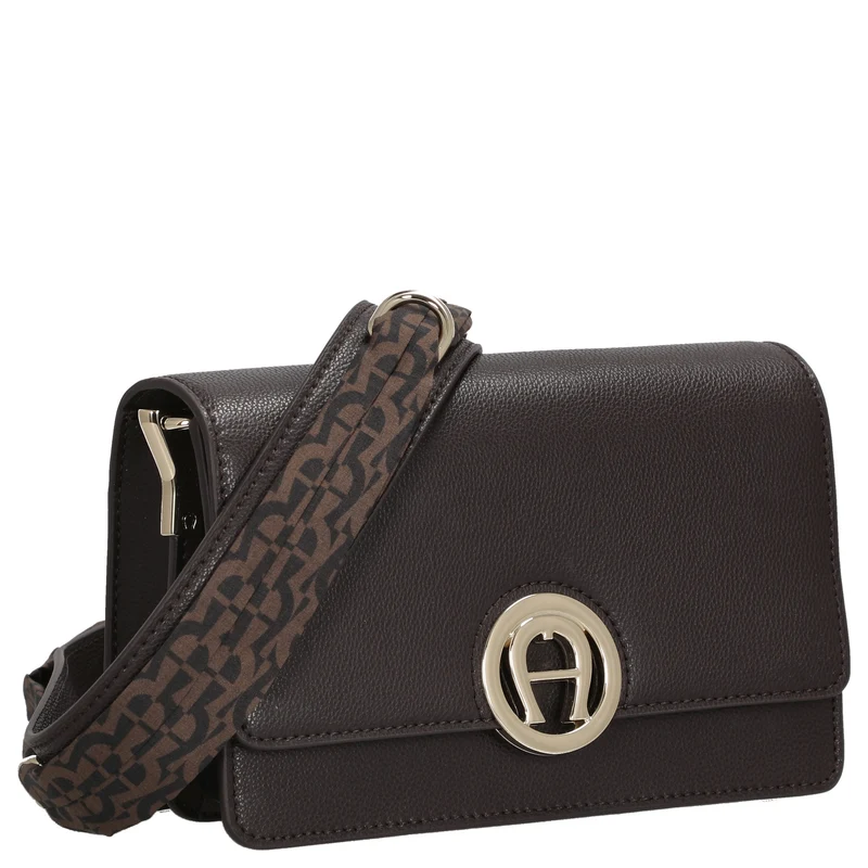 Aigner Livia - Umhängetasche + Tuch 20 cm S (espresso brown)