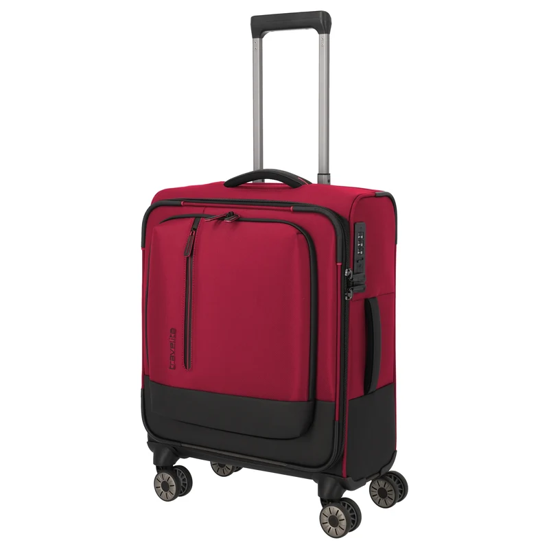 Travelite Crosslite - 4-Rollen-Kabinentrolley S 55 cm (red)