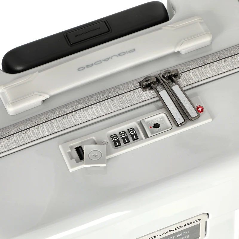 Piquadro Pop - 4-Rollen-Kabinentrolley 55 cm (white)