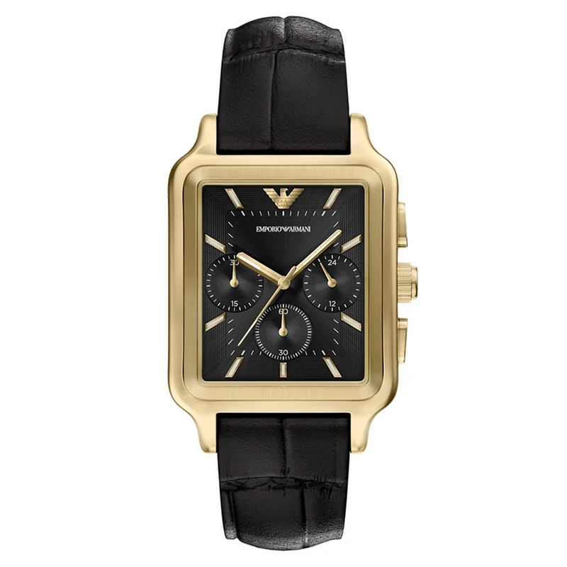 Emporio Armani Rectangular Black Dial Watch AR11753