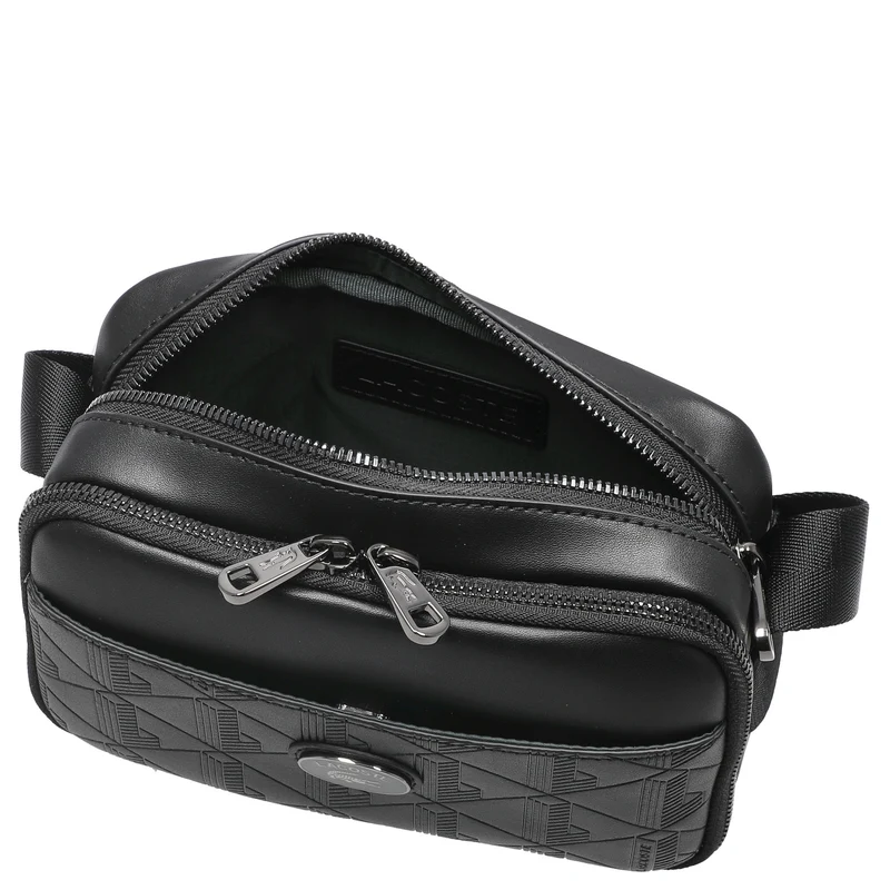 Lacoste Monogramm - Umhängetasche 24 cm (black)