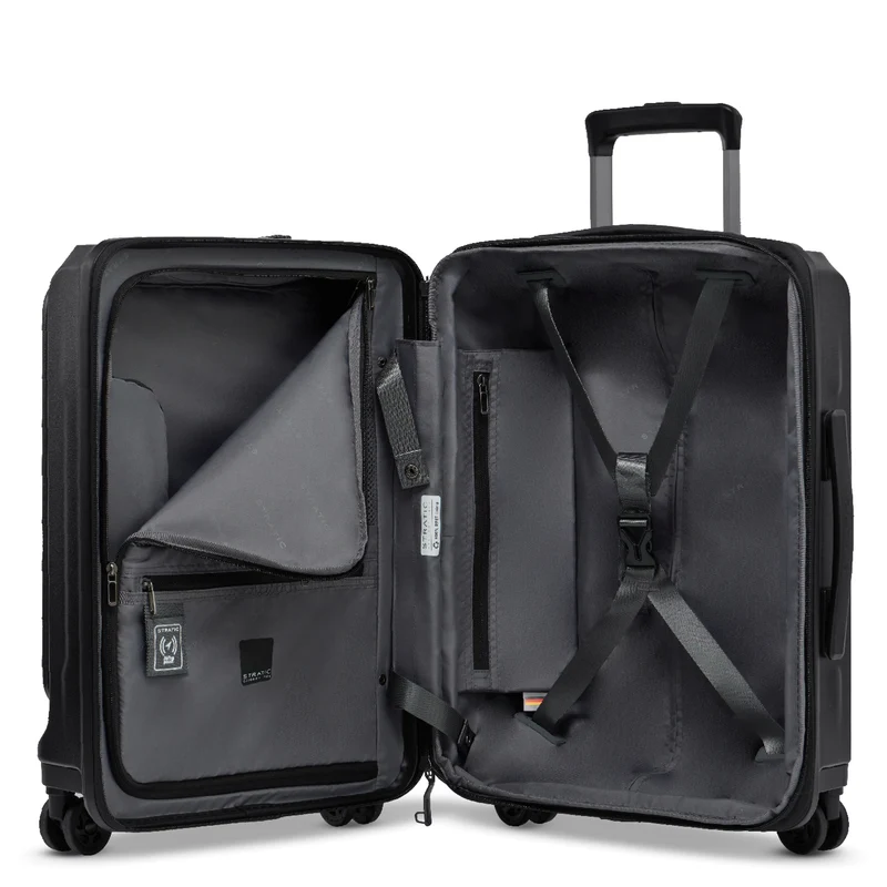 Stratic Phoenix ML - 4-Rollen-Kabinentrolley mit Vortasche 55 cm erw. (black)