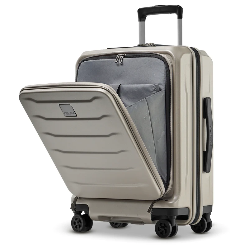 Stratic Phoenix ML - 4-Rollen-Kabinentrolley mit Vortasche 55 cm erw. (champagne)