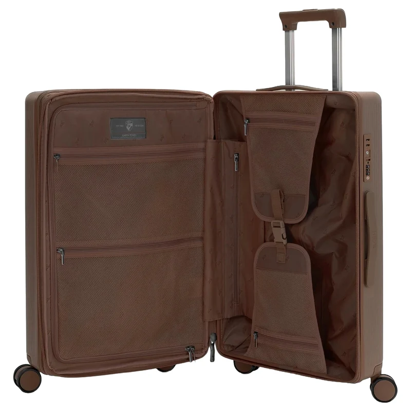 Heys Earth Tones - 4-Rollen-Trolley M 66 cm erw. (umber)