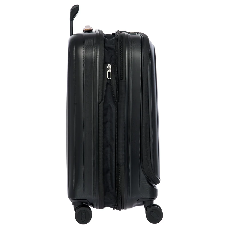 Brics Taormina - 4-Rollen-Kabinentrolley mit Vortasche 55 cm erw. USB (schwarz)