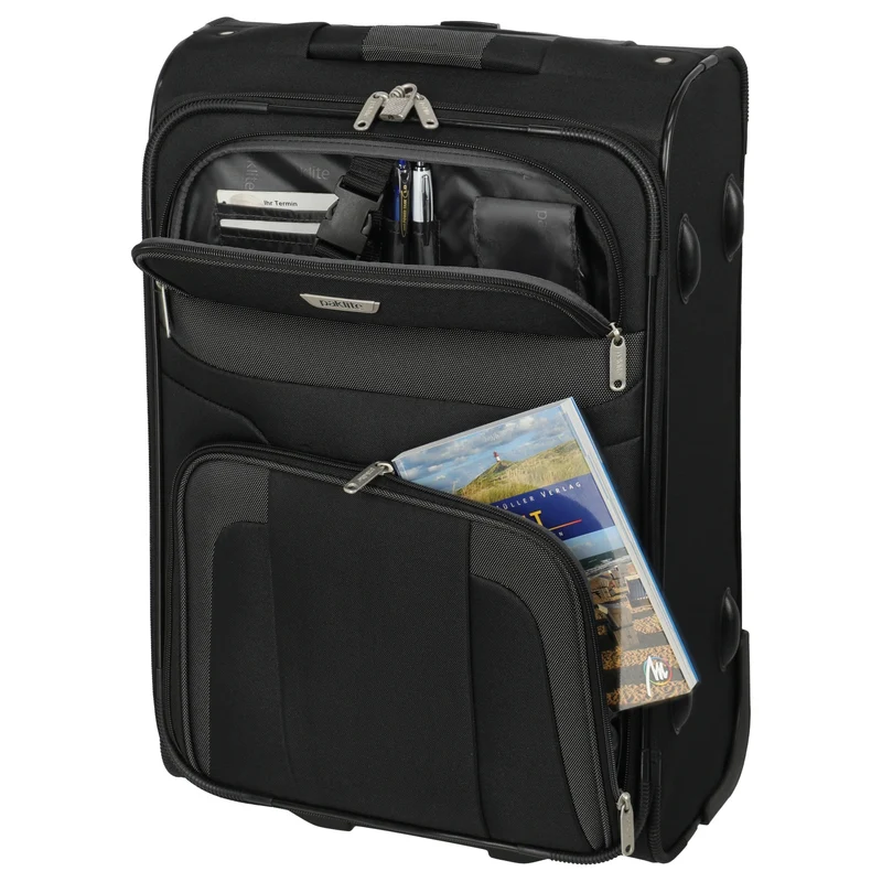 paklite Orlando - 2-Rollen-Kabinentrolley S 53 cm (schwarz)
