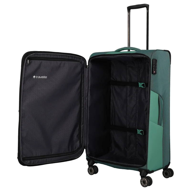 Travelite Viia - 4-Rollen-Trolley L 77 cm erw. (Eukalyptus)