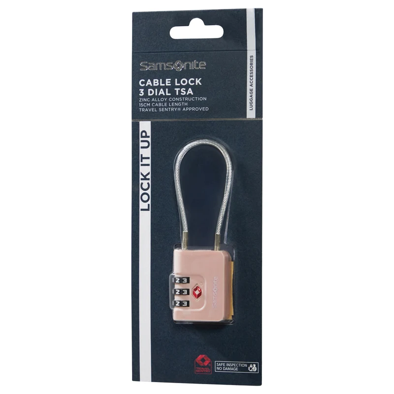 Samsonite TA Revolution Cablelock 3 Dial - Schloss (rose)