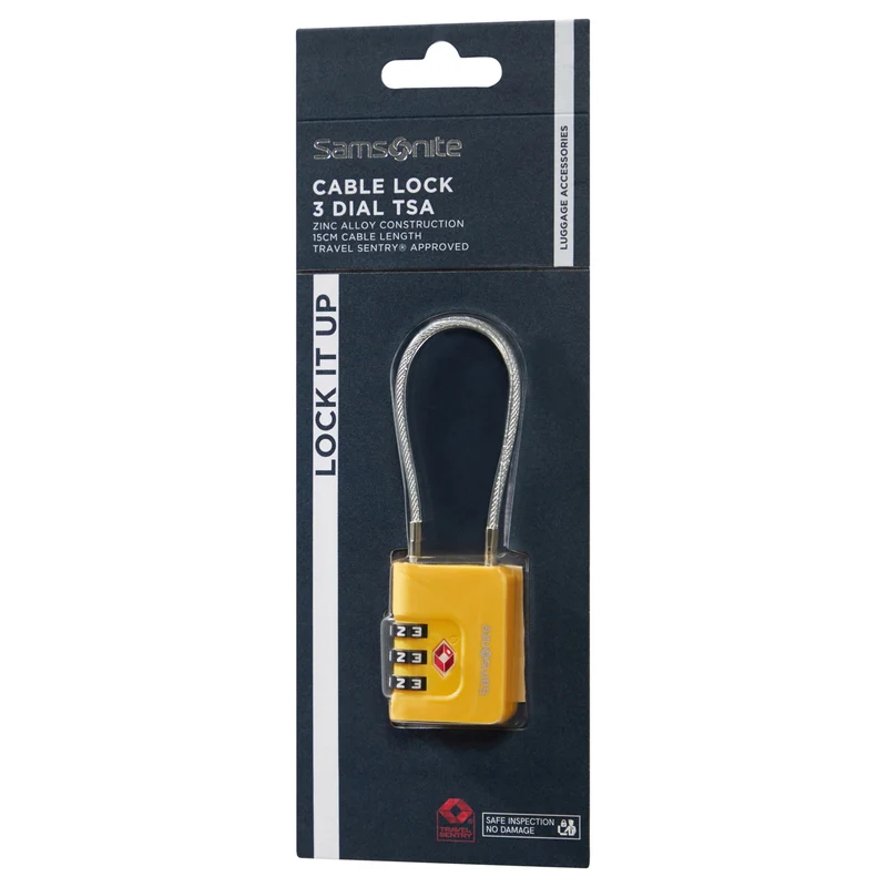 Samsonite TA Revolution Cablelock 3 Dial - Schloss (yellow)