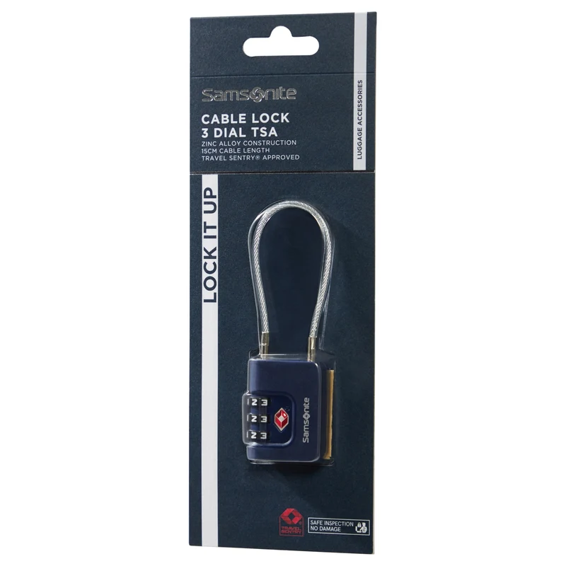 Samsonite TA Revolution Cablelock 3 Dial - Schloss (midnight blue)