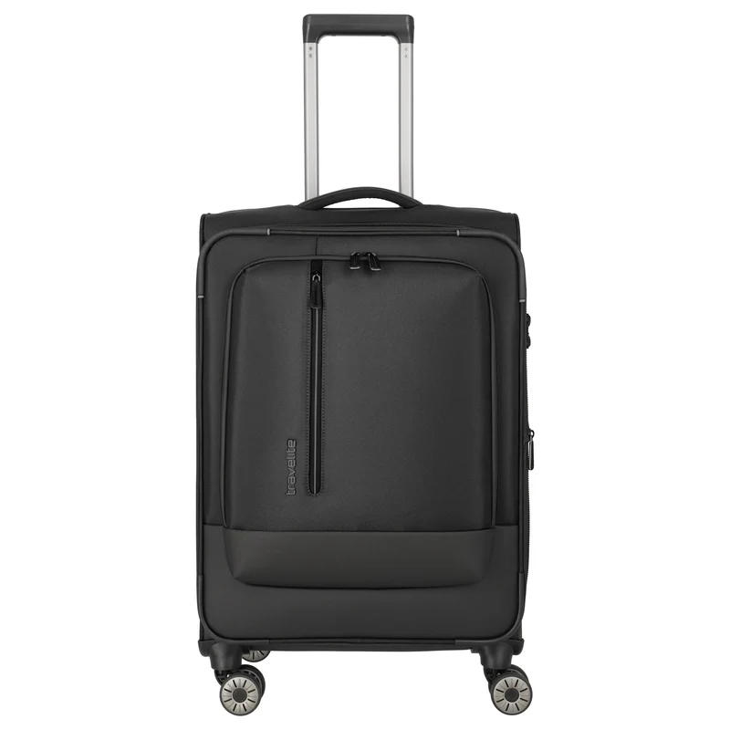 Travelite Crosslite - 4-Rollen-Trolley M 66 cm erw. (black)