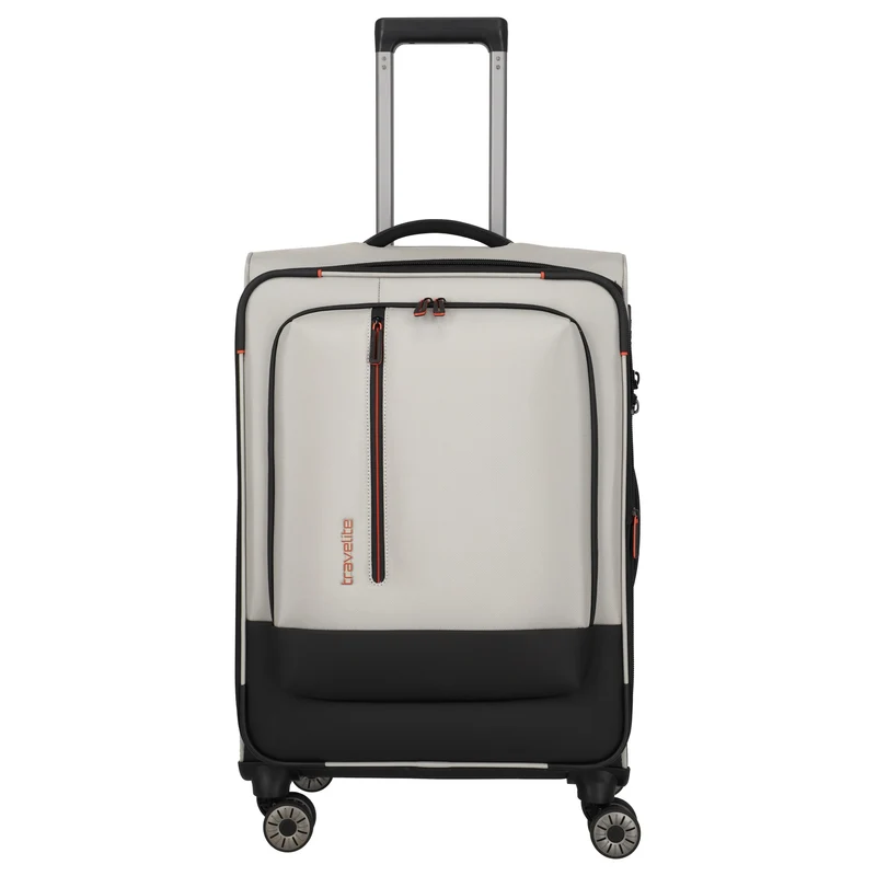 Travelite Crosslite - 4-Rollen-Trolley M 66 cm erw. (natur)