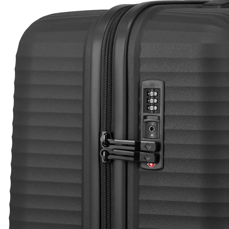 Travelite Air Stripe - 4-Rollen-Trolley Set 3 tlg. (black, Set 3tlg.)