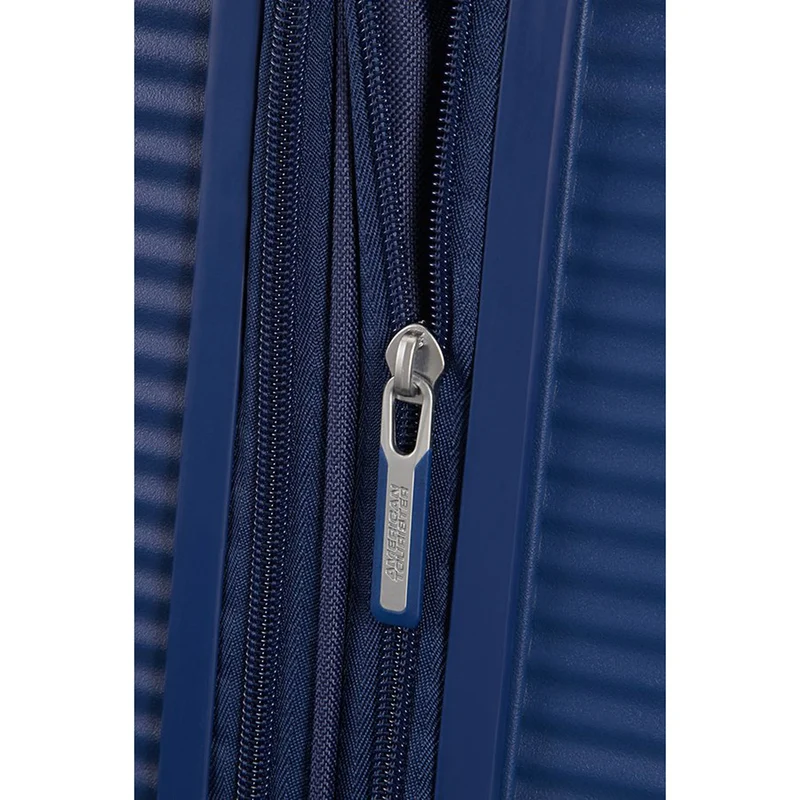 American Tourister Soundbox - 4-Rollen-Trolley 67 cm erw. (blau)
