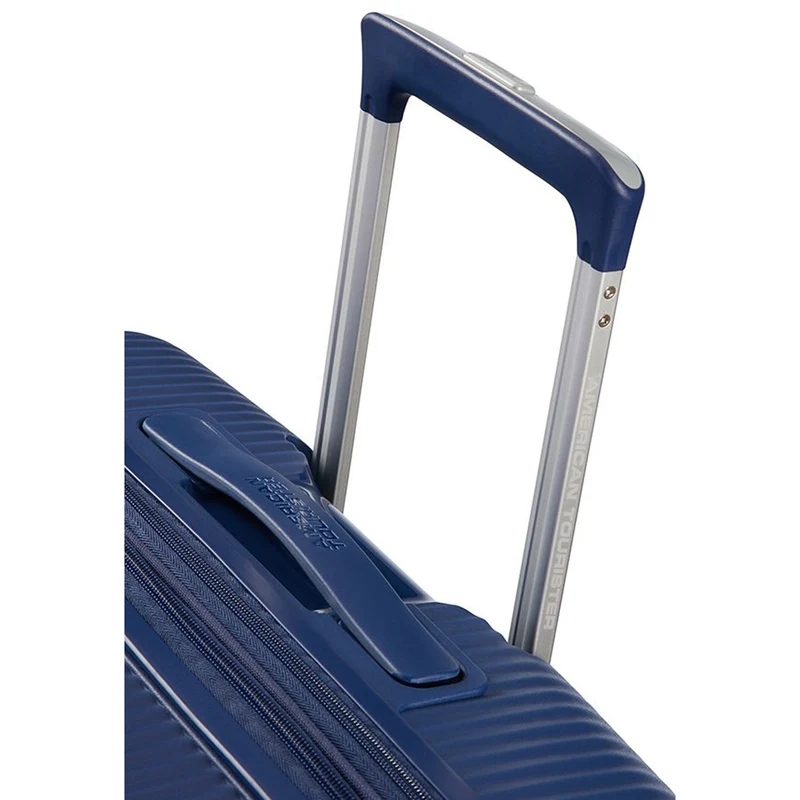 American Tourister Soundbox - 4-Rollen-Trolley 67 cm erw. (blau)