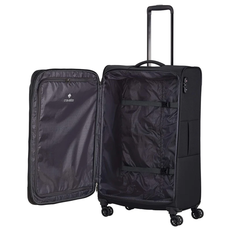 Travelite Chios - 4-Rollen-Trolley L 78 cm erw. (schwarz)