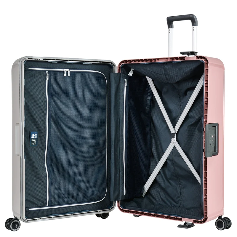 Eminent VERTICA - 4-Rollen-Trolley 76 cm (grau/rosa)