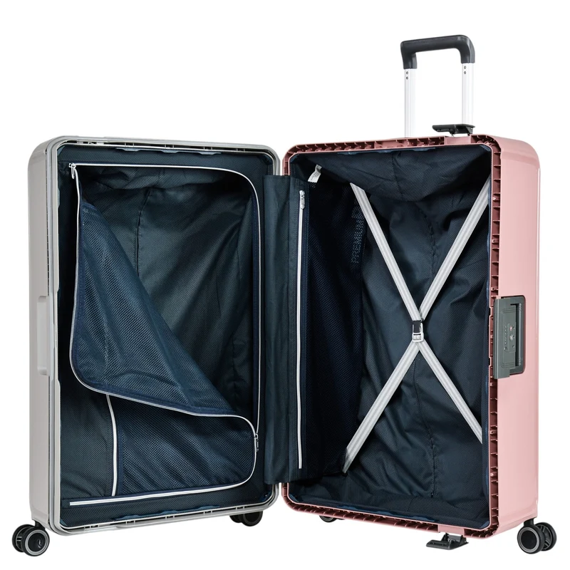 Eminent VERTICA - 4-Rollen-Trolley 76 cm (grau/rosa)