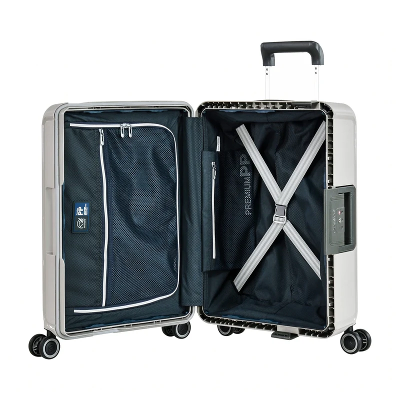 Eminent VERTICA - 4-Rollen-Kabinentrolley 55 cm (hellgrau)