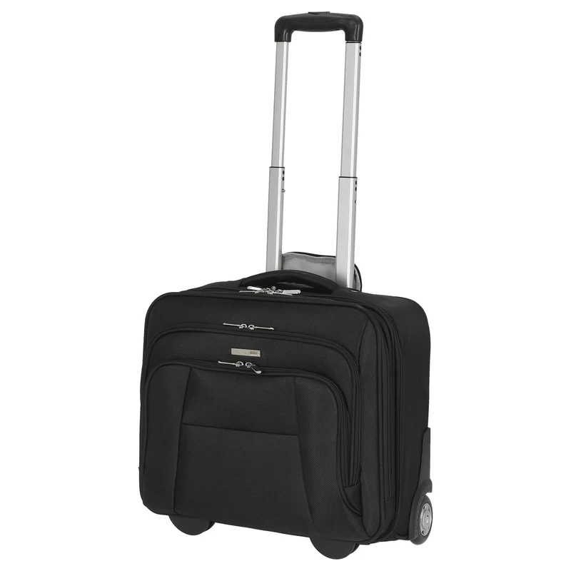 D&N Business - 2-Rollen Businesstrolley 43 cm Polyester (schwarz)