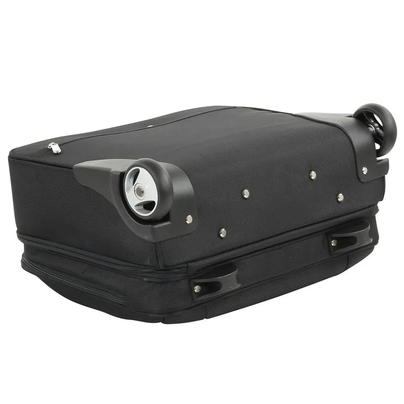 D&N Business - 2-Rollen Businesstrolley 43 cm Polyester (schwarz)