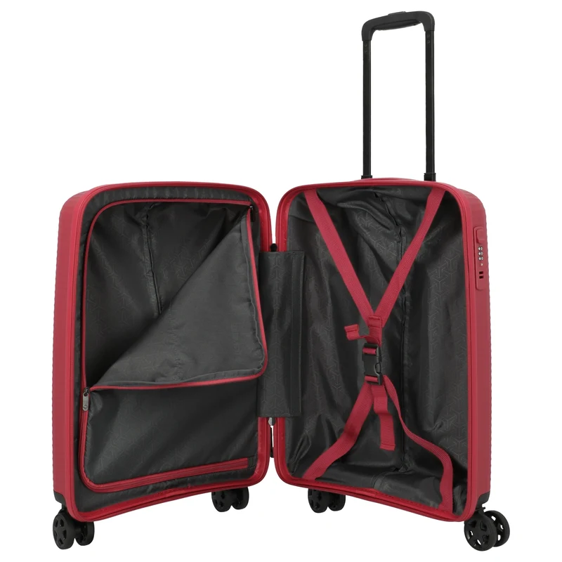 Travelite Air Stripe - 4-Rollen-Kabinentrolley 55 cm (red)