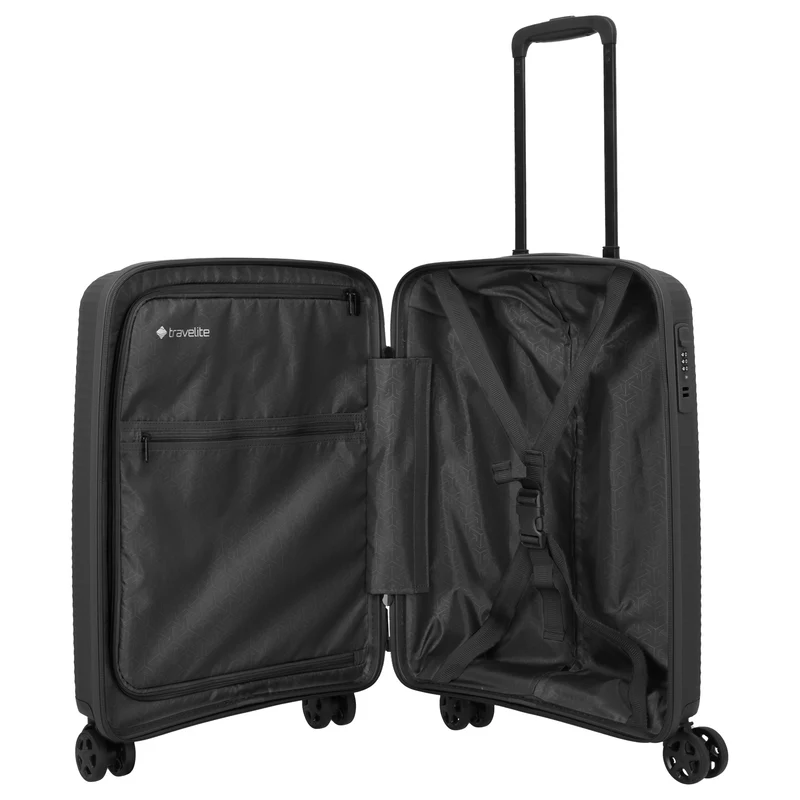Travelite Air Stripe - 4-Rollen-Kabinentrolley 55 cm (black)