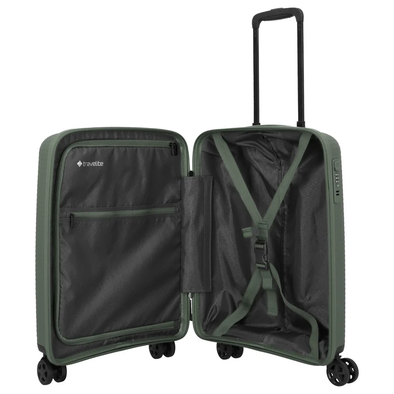 Travelite Air Stripe - 4-Rollen-Kabinentrolley 55 cm (green)