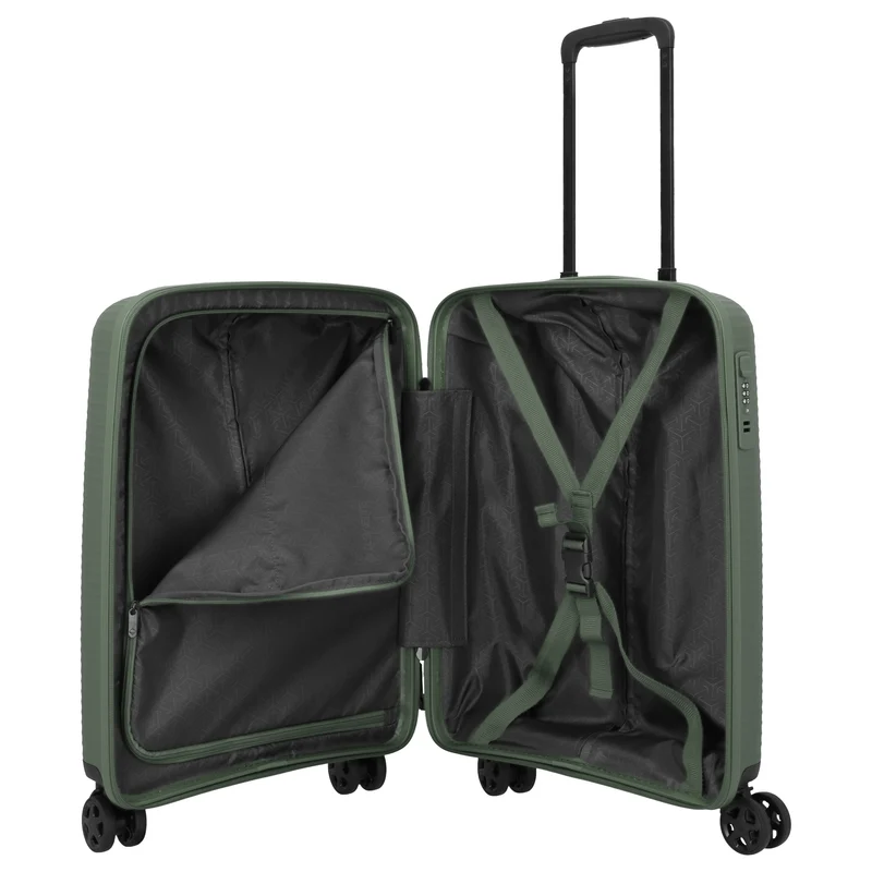 Travelite Air Stripe - 4-Rollen-Kabinentrolley 55 cm (green)