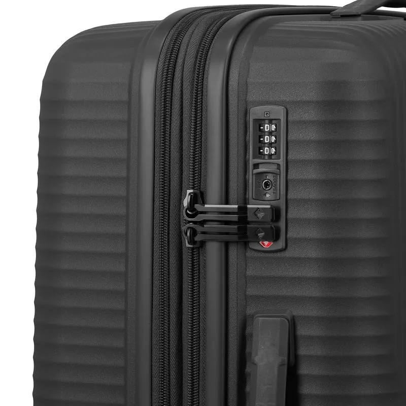 Travelite Air Stripe - 4-Rollen-Trolley 66 cm erw. (black)