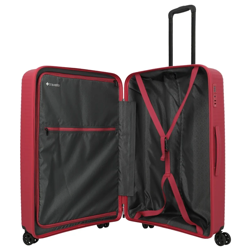 Travelite Air Stripe - 4-Rollen-Trolley 77 cm (red)