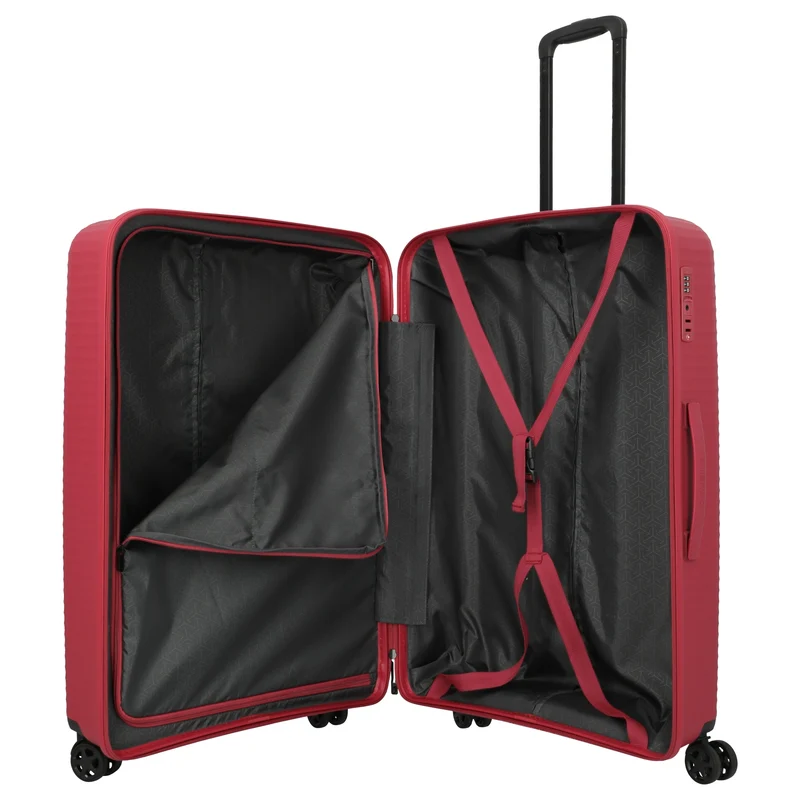 Travelite Air Stripe - 4-Rollen-Trolley 77 cm (red)