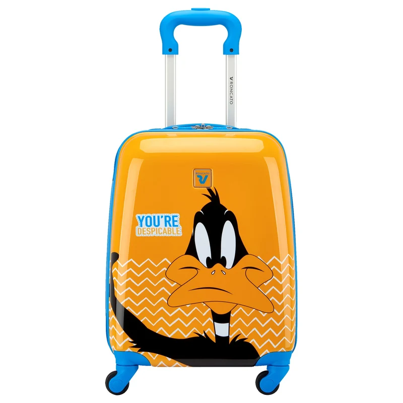 Roncato Looney Tunes Kids - 4-Rollen-Kindertrolley 44 cm (Daffy Duck Arancio)