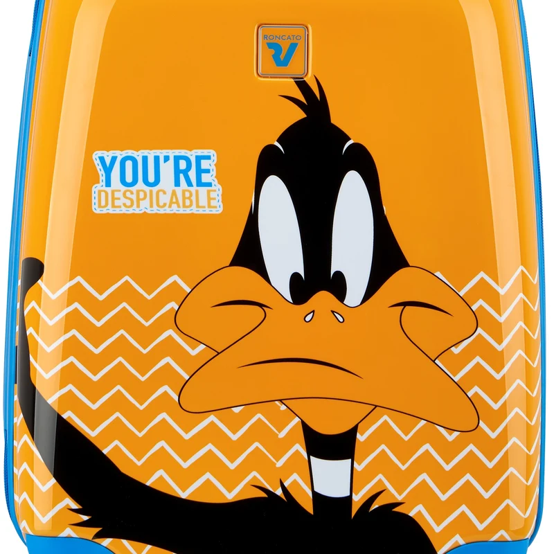 Roncato Looney Tunes Kids - 4-Rollen-Kindertrolley 44 cm (Daffy Duck Arancio)