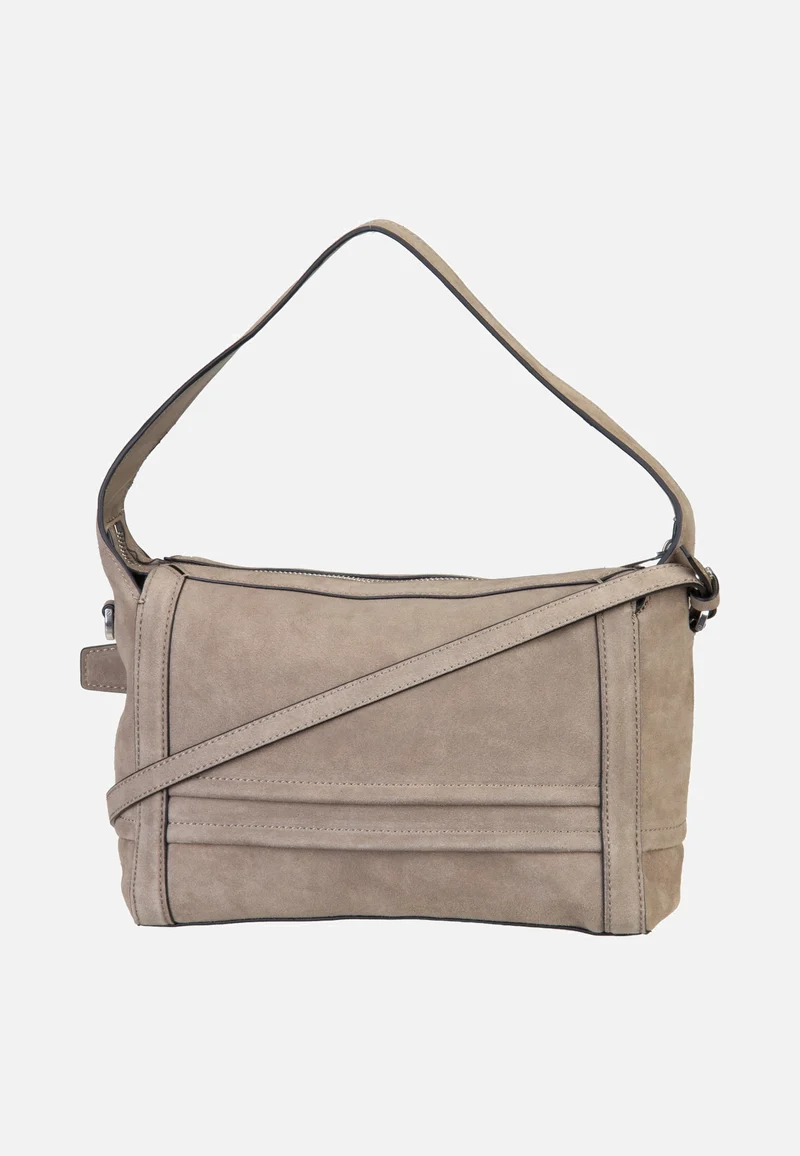 Delia Crossbody S Suede Neutral Grey - Crossbody Bag