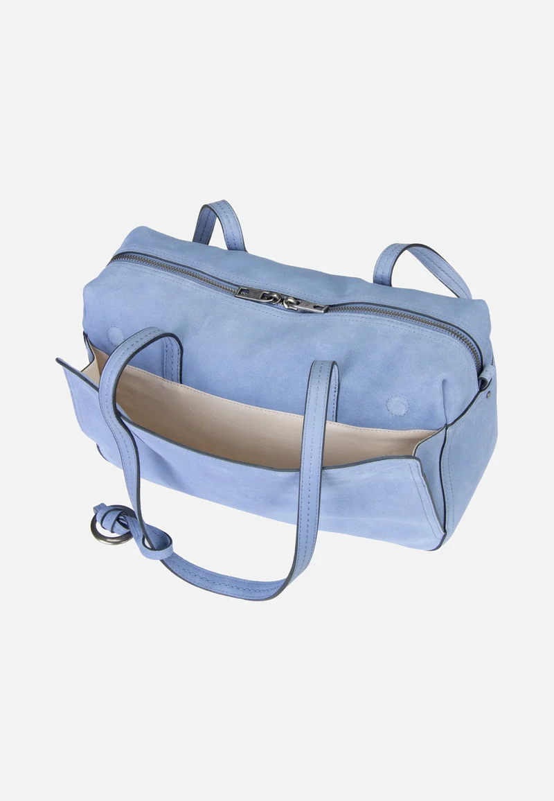Clarice II Satchel M Hydro Suede Flower Blue - Satchel