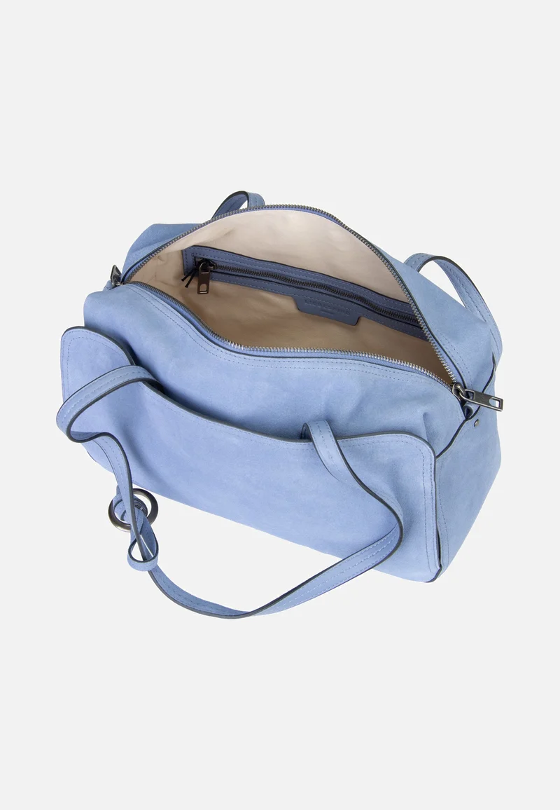Clarice II Satchel M Hydro Suede Flower Blue - Satchel