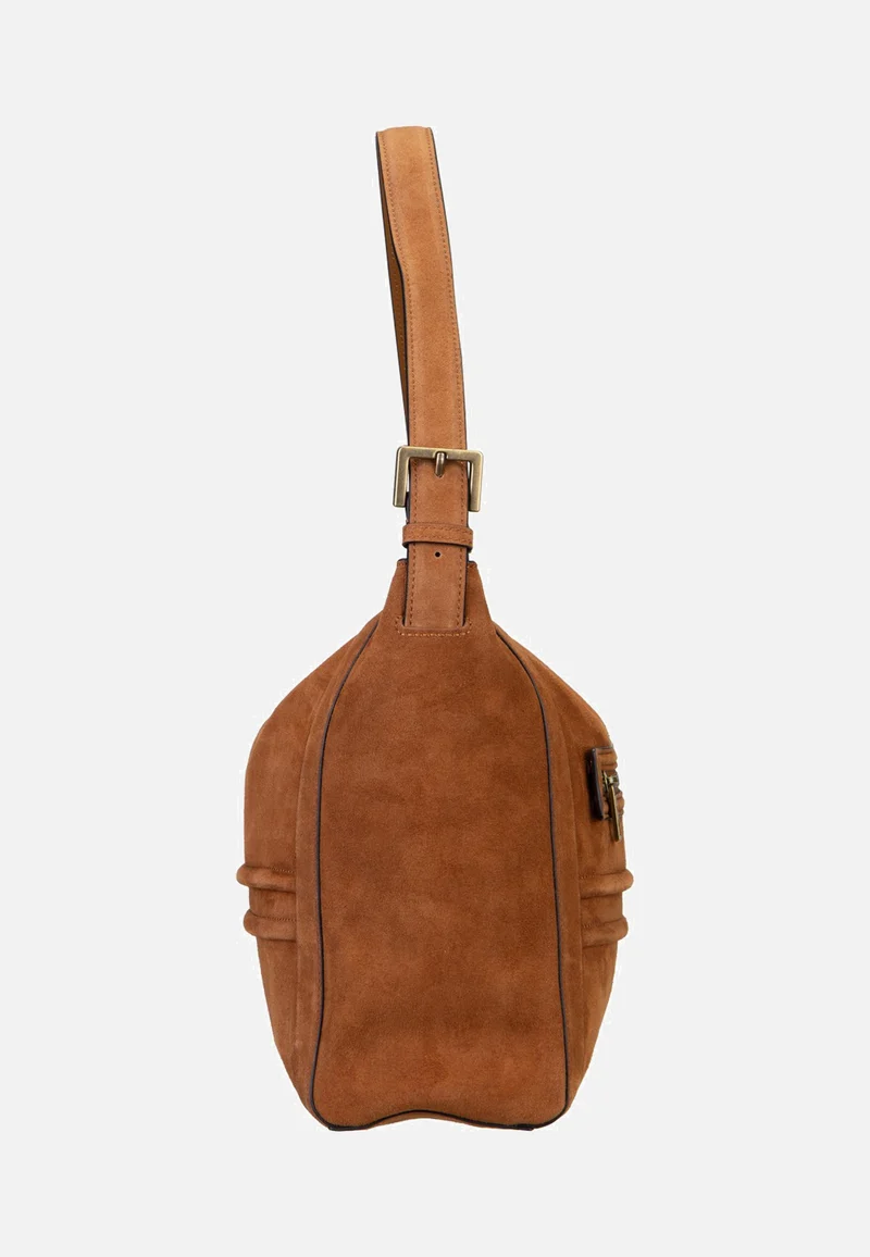 Delia Hobo M Suede Brown - Hobo Bag