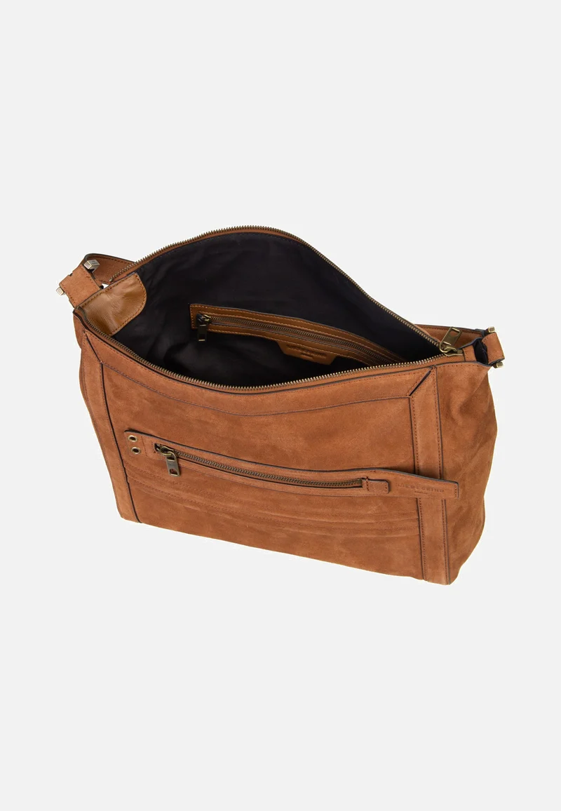Delia Hobo M Suede Brown - Hobo Bag