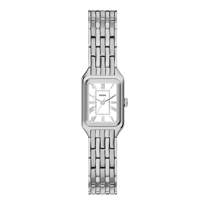 Fossil Raquel Rectangular White Dial Watch ES5469