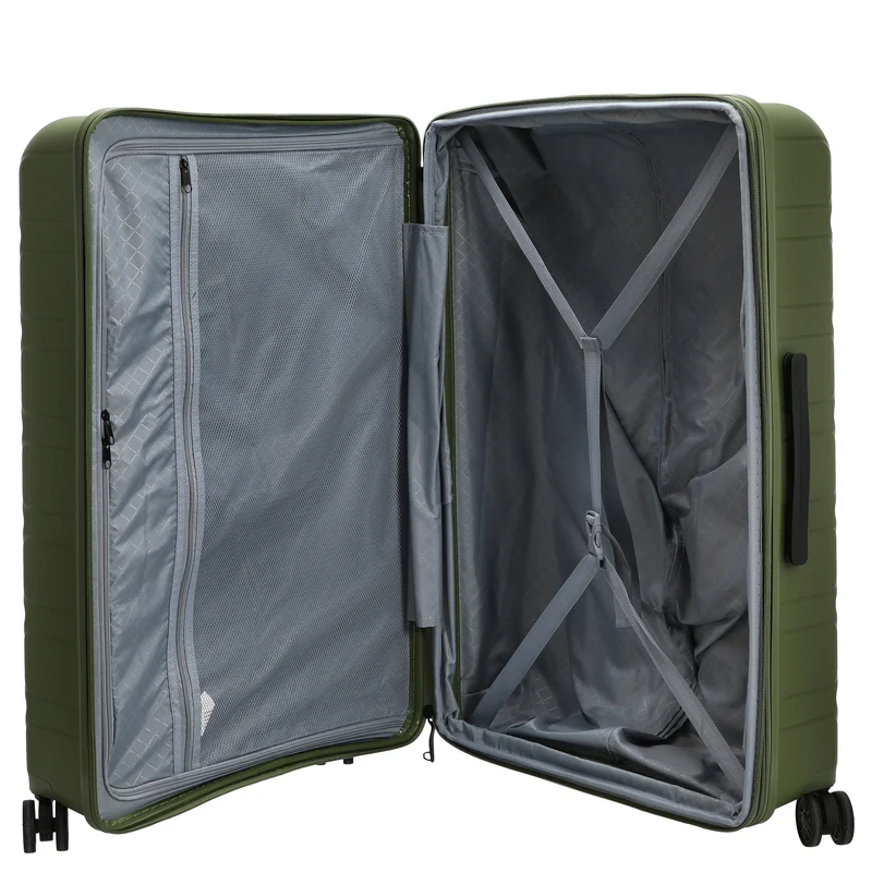 D&N Travel Line 4700+ - 4-Rollen-Trolley L 78 cm erw. (olive green)
