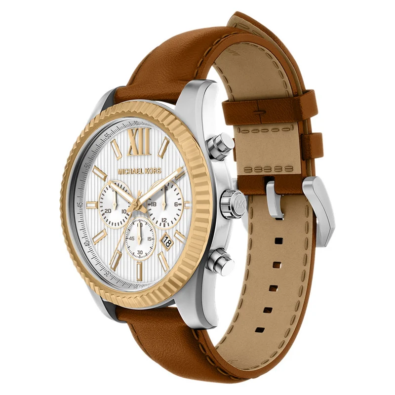 Michael Kors Lexington Round White Dial Watch MK9257