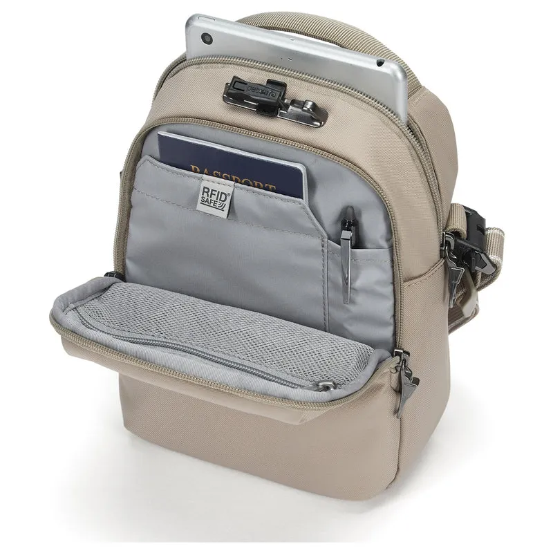 pacsafe V Companion Crossbody - Umhängetasche 23 cm (beige)