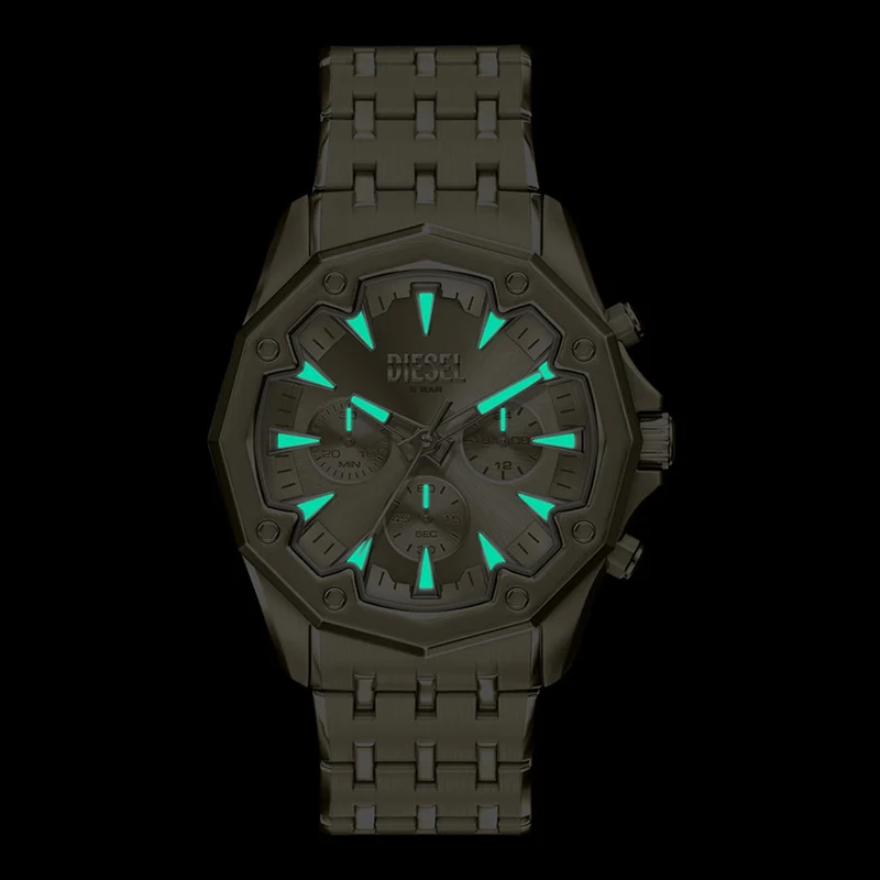 Diesel Stinger Round Gold Dial Watch DZ4707