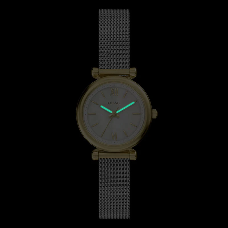 Fossil Carlie Round White Dial Watch ES5463
