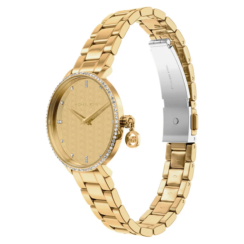 Michael Kors Pyper Round Gold Dial Watch MK7572