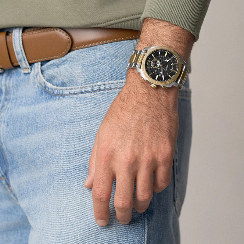 Fossil Machine Round Black Dial Watch FS6159