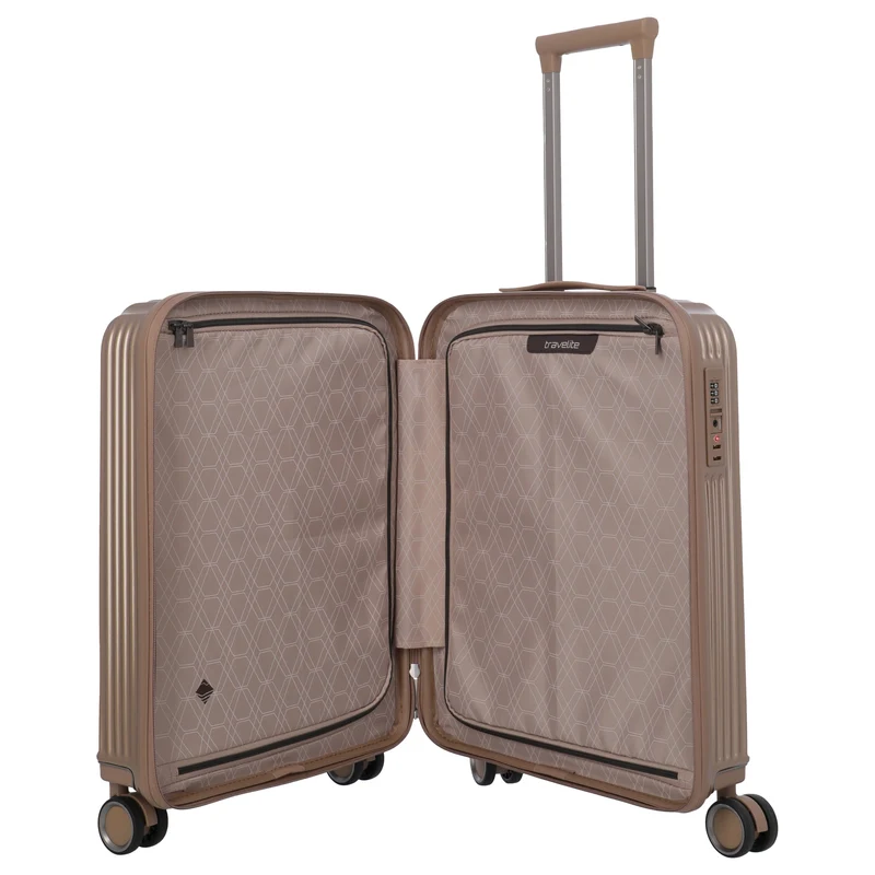 Travelite Paros - 4-Rollen-Kabinentrolley S 55 cm (cappuccino)