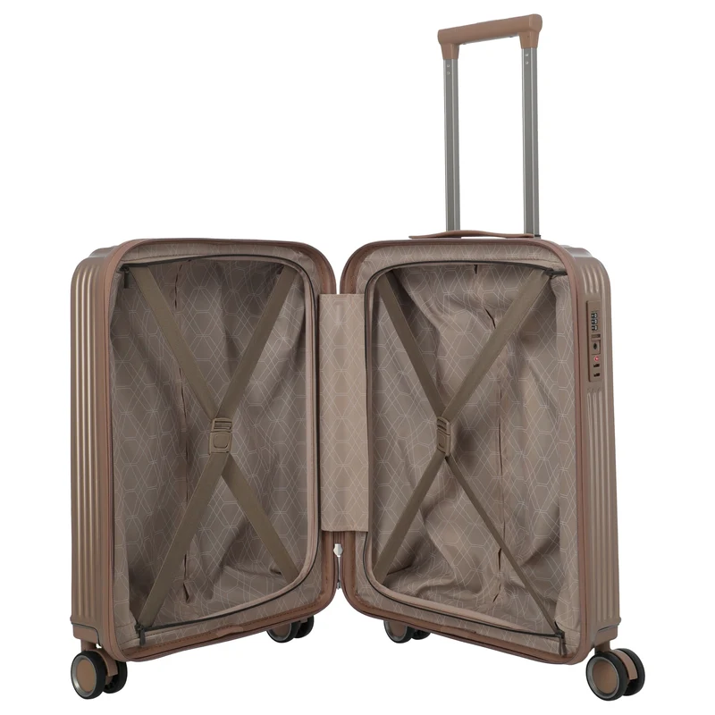 Travelite Paros - 4-Rollen-Kabinentrolley S 55 cm (cappuccino)